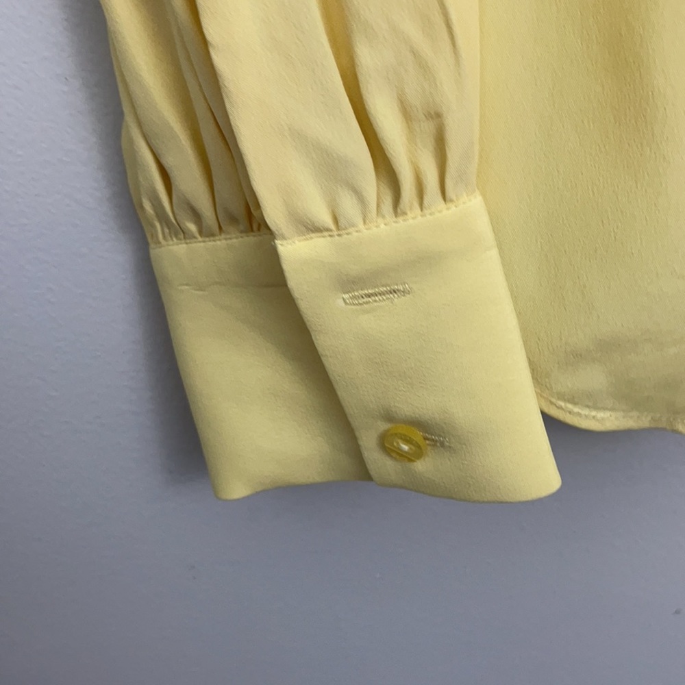 Country Road Yellow Silk/Viscose Blouse Size 4 - Picture 3 of 7